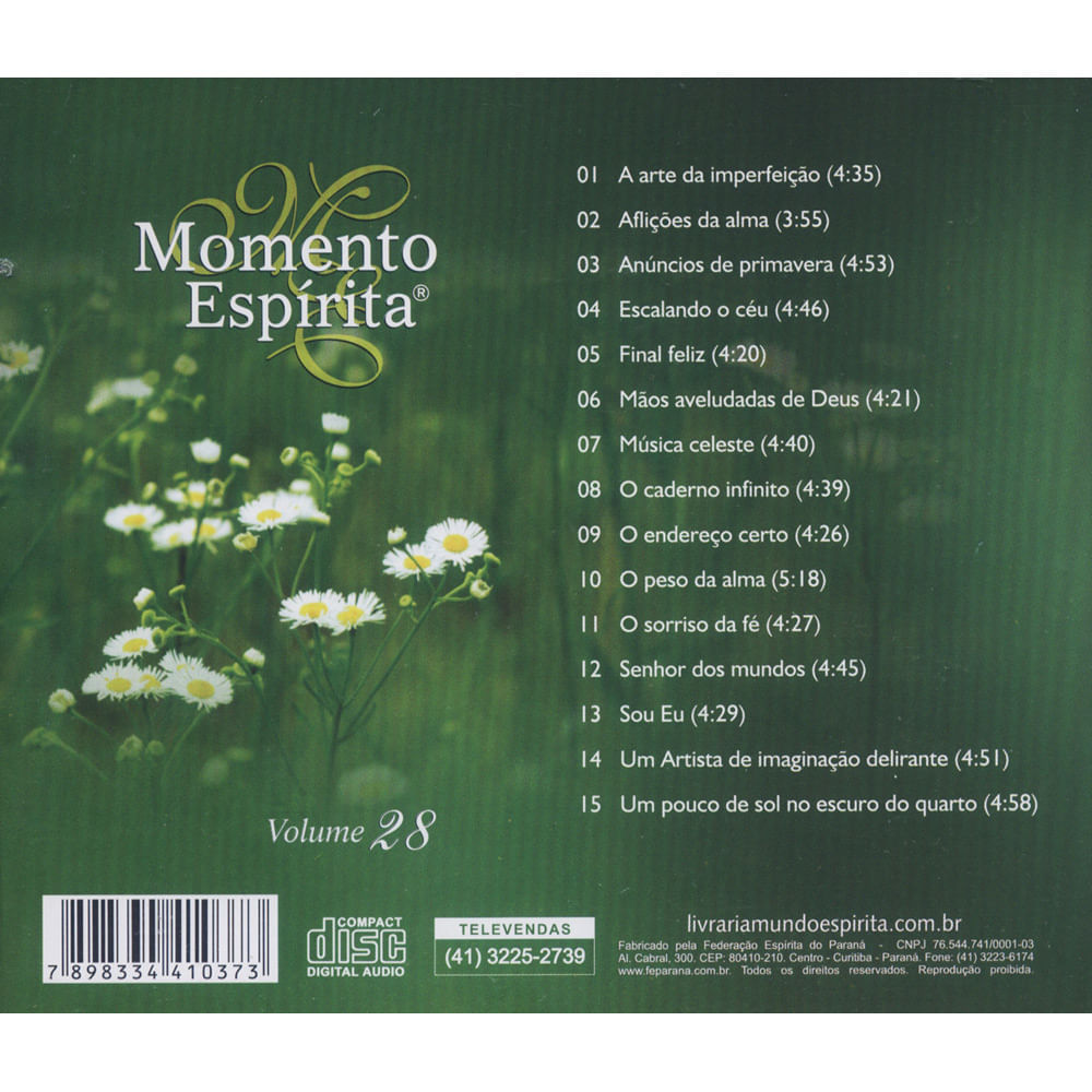 Momento Espírita - Vol. 28 [CD] - Candeia